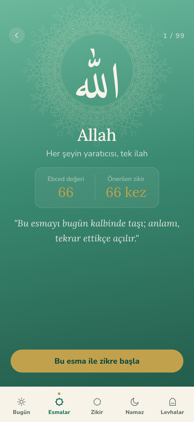 Esma detayı: anlam, ebced değeri, önerilen zikir