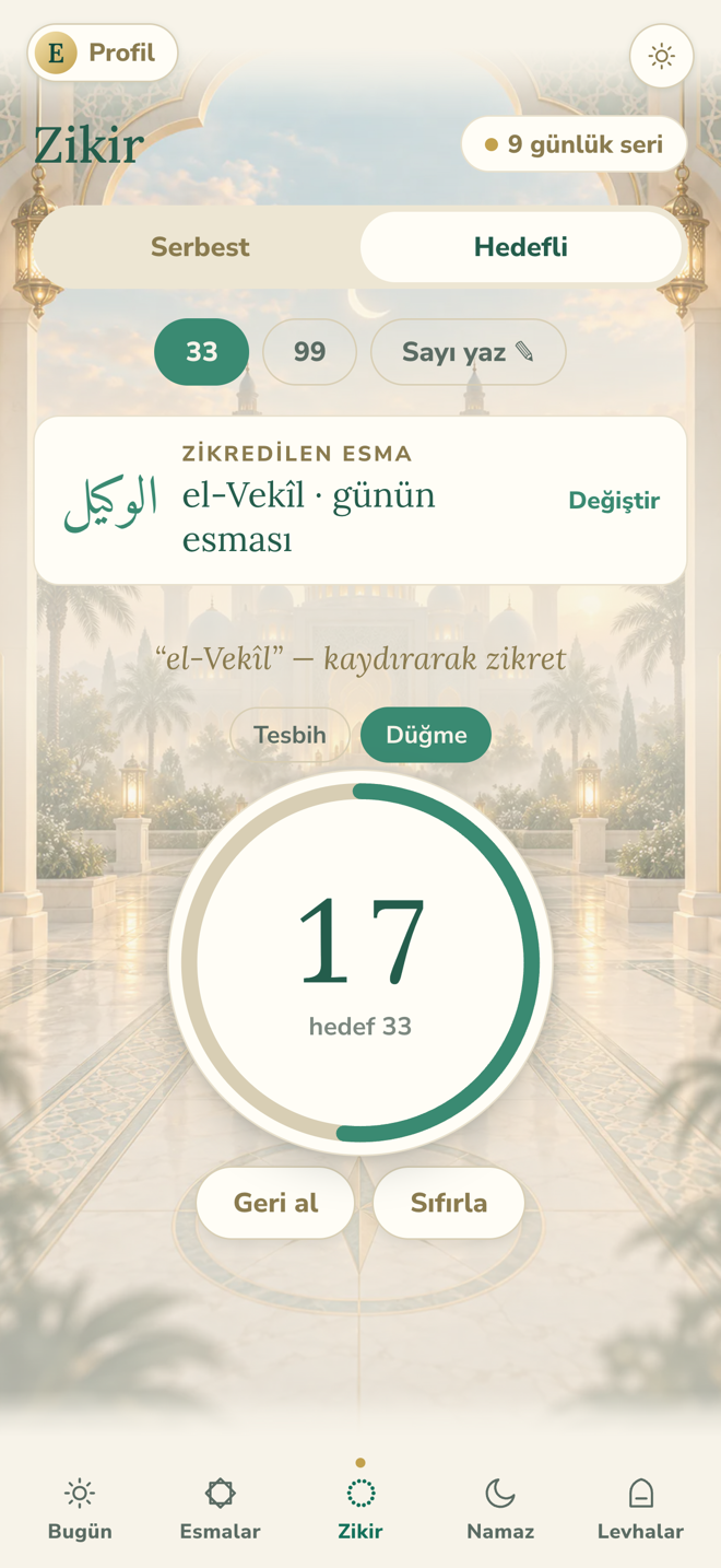 Zikir sayacı: hedefli ya da serbest, tesbih ya da düğme